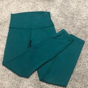 Lululemon 7/8 length leggings, Emerald green, Size 4
